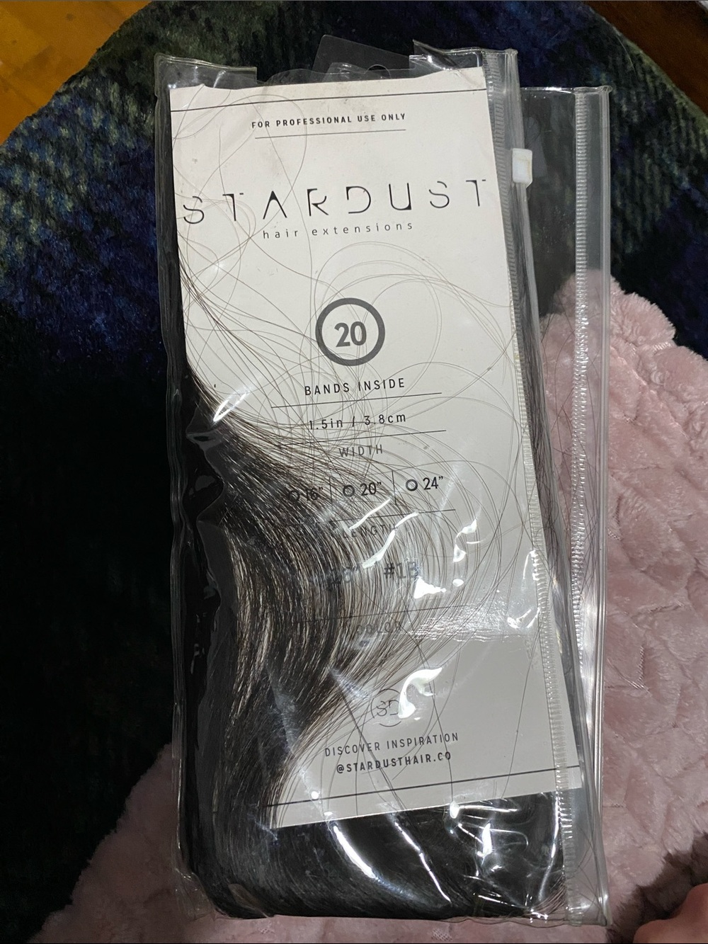 Women Hair Extensions Stardust Tape ins 16” #1B